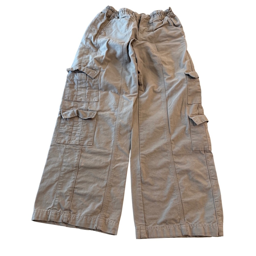Motel Size Small Women Carge Wide Leg Khaki Tan Brown Pants Y2K Trouser